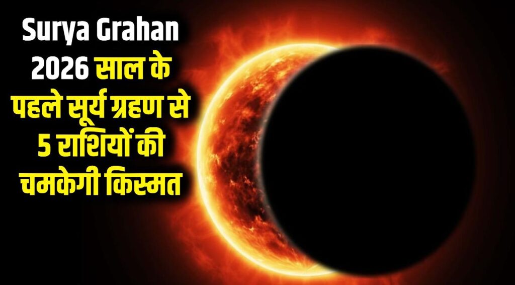 Surya Grahan 2026: आज साल का पहला सूर्य ग्रहण, इन 5 राशियों की चमकने वाली है किस्मत!