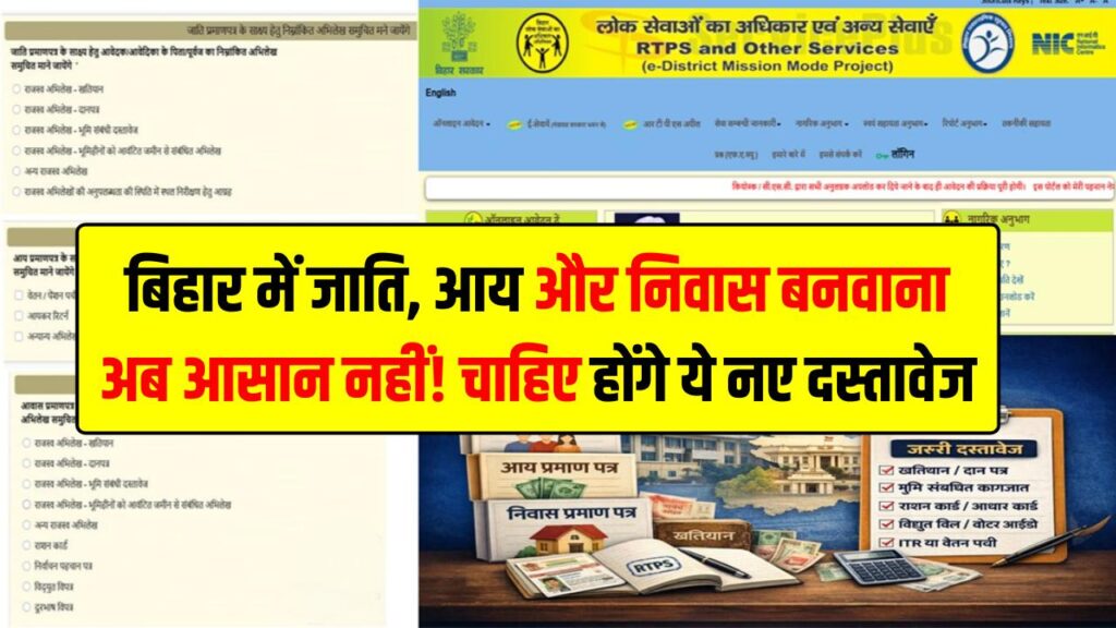 बिहार में जाति, आय और निवास बनवाना अब नहीं रहा आसान! ऑनलाइन आवेदन के लिए चाहिए होंगे ये नए दस्तावेज; देखें पूरी लिस्ट