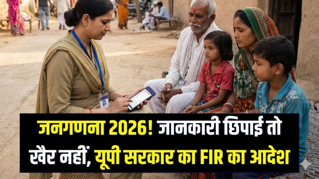 जनगणना 2026: क्या आपने भी छिपाई है कोई जानकारी? यूपी सरकार का नया फरमान, असहयोग करने वालों पर होगी सीधी FIR