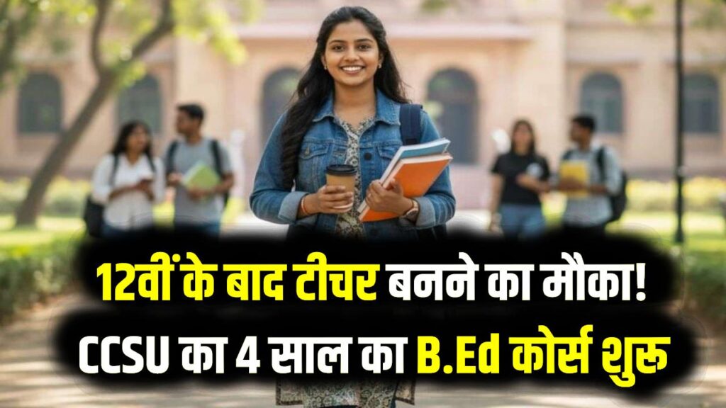 12वीं के बाद सीधे बनें टीचर! CCSU में शुरू हुआ 4 साल का इंटीग्रेटेड B.Ed कोर्स; जानें एडमिशन प्रोसेस और डायरेक्ट लिंक