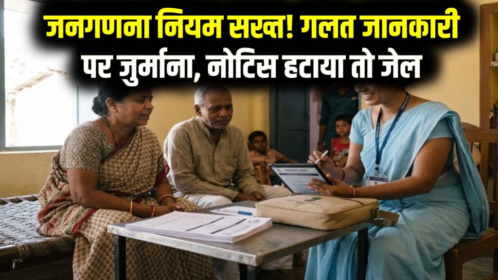 सावधान! जनगणना में गलत जानकारी दी तो लगेगा भारी जुर्माना; घर पर लगा सरकारी नोटिस हटाया तो सीधे होगी जेल!