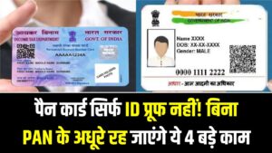पैन कार्ड सिर्फ ID प्रूफ नहीं! बिना PAN के अधूरे रह जाएंगे ये 4 बड़े काम, आज ही जान लें वरना बढ़ सकती है मुश्किल