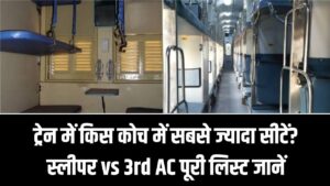 ट्रेन के किस कोच में होती हैं सबसे ज्यादा सीटें? स्लीपर से लेकर 3rd AC तक, यहाँ देखें पूरी लिस्ट; चौंक जाएंगे आप