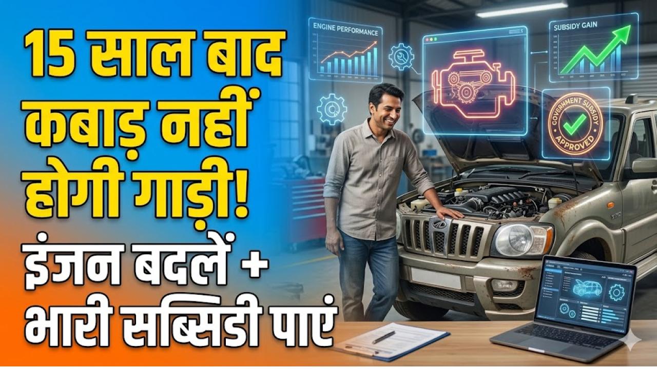 अब 15 साल बाद कबाड़ नहीं होगी गाड़ी, इंजन बदलने की मिलेगी इजाजत; सरकार देगी सब्सिडी